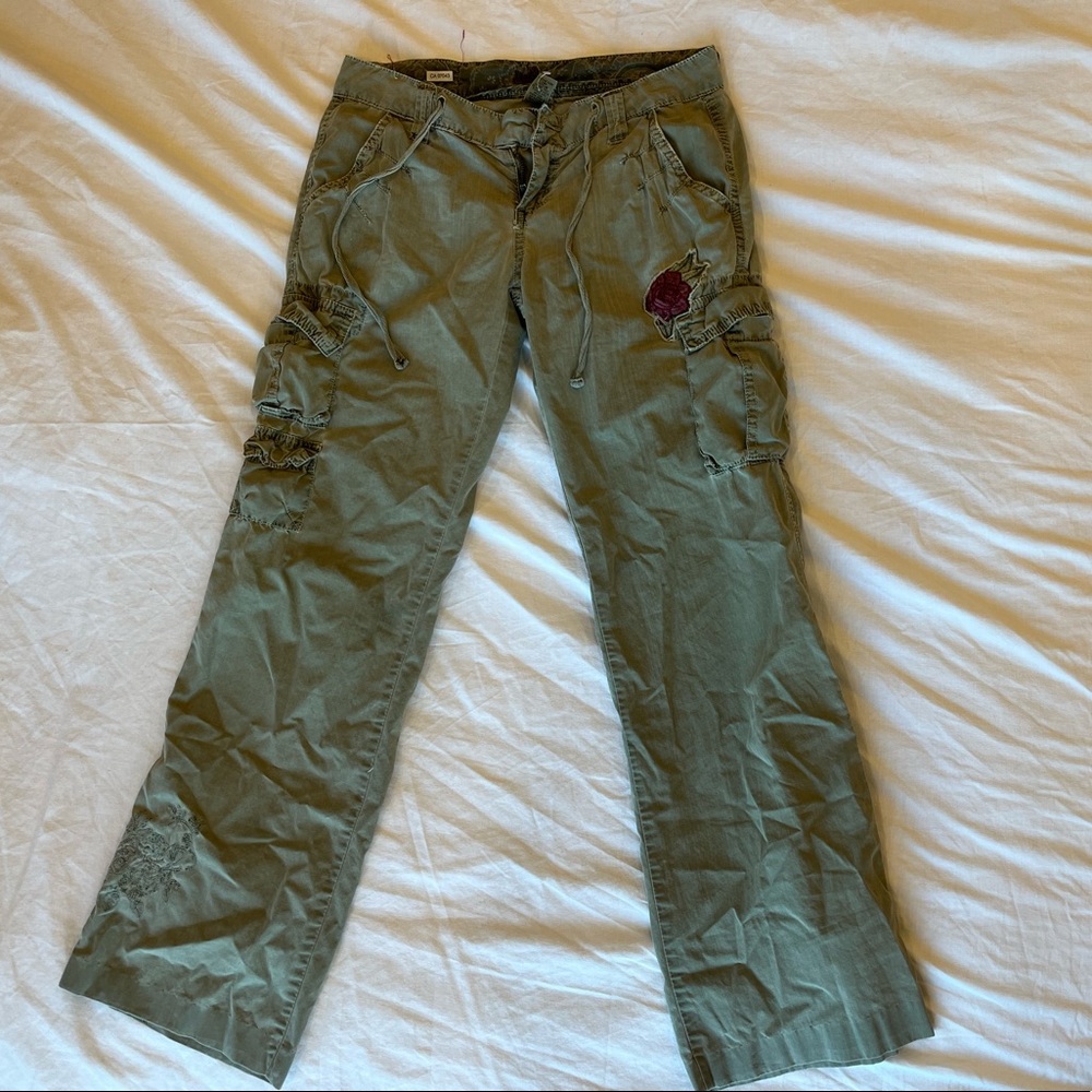 COPY - Y2K Low--Rise Jade Ash Green Capris